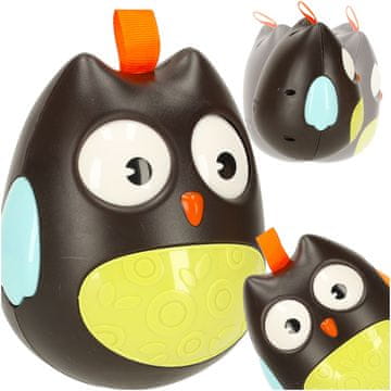 WOWO Senzorična gugalna igrača za dojenčke - sova rjava