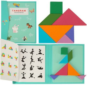 WOWO Magnetna knjiga tangram - 3D magnetne puzzle