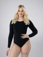 LEAFLETIC Ženski dolg Rokav Bodysuit z Gumbi, L