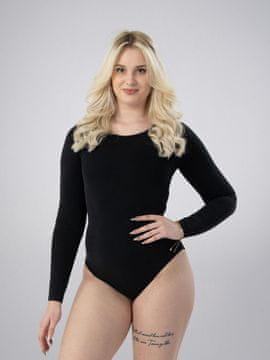 LEAFLETIC Ženski dolg Rokav Bodysuit z Gumbi