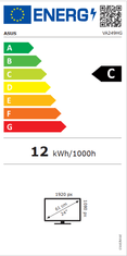 ASUS VA249HG monitor, FullHD (1920x1080), 60,5cm (23.8), 120Hz (90LM02W0-B01171)