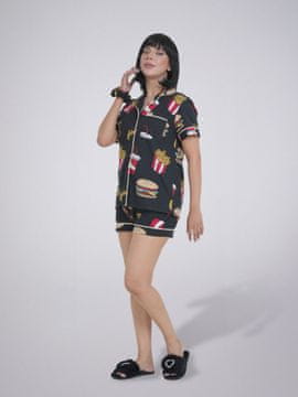 LEAFLETIC Ženski potiskan kratek komplet za spanje