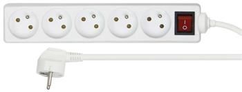 Solight 5z podaljšek, 1,5 m, 3 x 1 mm2, bel, stikalo