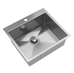 slomart Kuhinjsko pomivalno korito S5550, inox krom, 55 × 50 cm, 1 korito, nadpultna ali podvgradna montaža