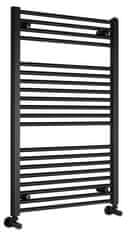 AQUALINE DIRECT Eleganten Mat Črni Radiator s Stranskim Priključkom 600x960mm