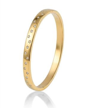 Marc Malone Bleščeča masivna zapestnica z zvezdicami MCB250408G