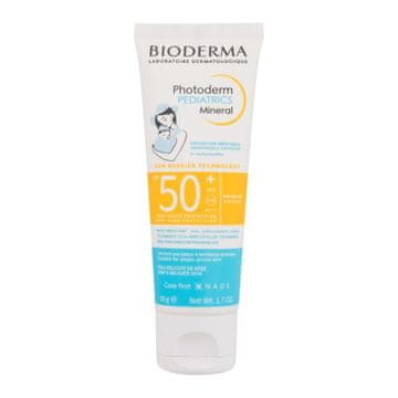 Bioderma Photoderm Pediatrics Mineral SPF50+ vodoodporna mineralna krema za zaščito pred soncem za telo in obraz 50 g