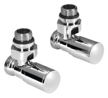 AQUALINE Rohova Kromirana Priključna Ventilska Garnitura C-START