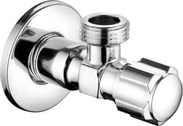 Bruckner Rohový vrtinasti ventil 1/2"x3/8", kromiran, premium kvaliteta