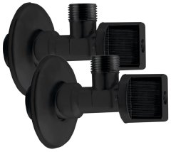 AQUALINE Črni Mat Obrobljeni Vario Tuš Paravan 140 cm