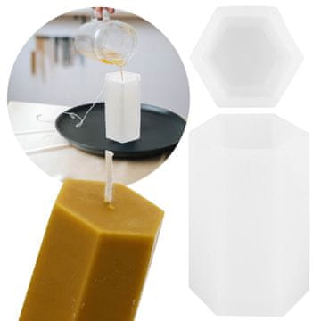 sarcia.eu Silikonska kalup za kockaste sveče, kalup za litje DIY 5,7x5,2x8,8 CM