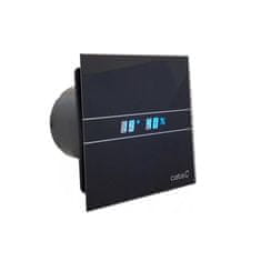 CATA Eleganten črni kopalniški ventilator E-120 GBTH z osnim sistemom in avtomatskimi funkcijami