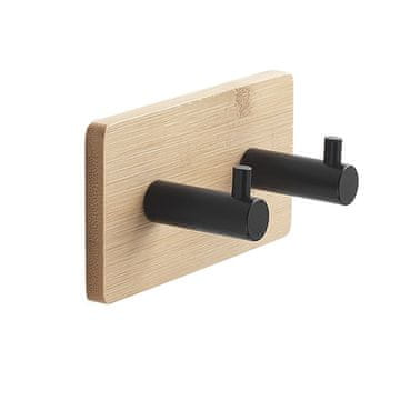 Gedy BAMBOOM Samostoječ Koš za Smeti, Črna/Bambus, Mehko Zapiranje