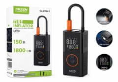 Green Lyca 3v1 Mini Prenosni brezžični kompresor / Avto Pumpa / Tlačilka za pnevmatike