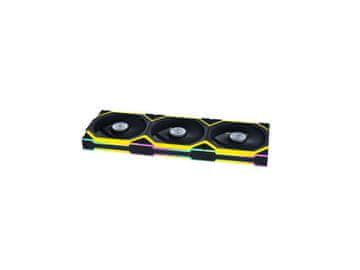 Lian Li UNI FAN -INF ventilator za ohišje, 120 Reverse Blade ARGB, 120mm, 3 kosi + kontroler, črni (12RSLIN1W3B)