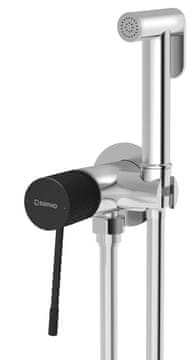 SAPHO SOLARIS Eleganten Podometni Bidet Set s Stop Sprško, Krom/Črna Mat