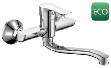 Bruckner Elegantna Stenska Pipa BARON ECO 6 l/min, Kromirana za Kopalnice in Kuhinje