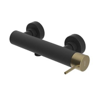 SAPHO ULTRAMIX stenska črna mat/zlata prha baterija - eleganca in praktičnost