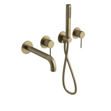 SAPHO ULTRASAN Podom. Zlata Kadna Armatura z Izlivom in Ročno Prho, 2 Izhoda