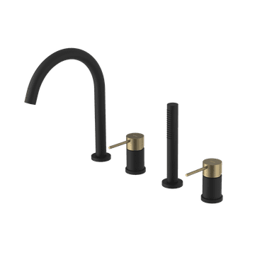 SAPHO ULTRASAN kopalniška pipa v mat črni/zlati barvi