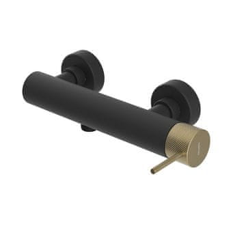 SAPHO ULTRASAN Elegantna nástěnná Sprchová Baterie - Mat Črna/Zlata Kombinacija