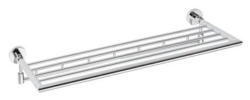 SAPHO Izvlečna kromirana polica za brisače s kavlji 600mm - X-ROUND serija