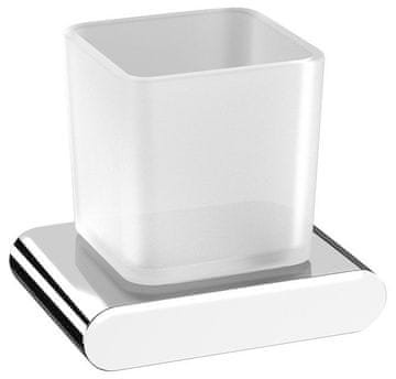 SAPHO Držalo za ščetke FLORI, art deco, medenina in mlečno steklo