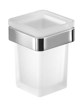 Gedy Držalo za kozarec SAMOA, matirano steklo, kromirana zasnova