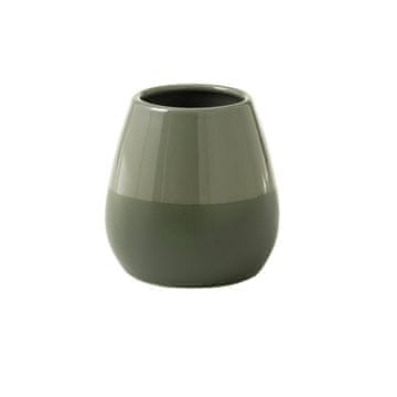 Gedy Posodica za milo WILMA - Zelena Keramična, Okrogla Samostoječa