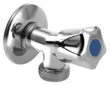 AQUALINE Kromirani Pračkovni Ventil z Zpětným Ventilom, 1/2" x 3/4" - Elegantna Kromirana Površina