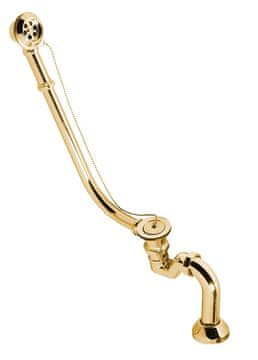 POLYSAN Klasična retro vanjska kopalna garnitura z zlatim sifonom in verigo