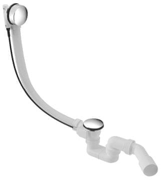 Bruckner Komplet odtočne cevi za kad, 785mm, DN40/50, ABS/krom, Bela, BRUCKNER