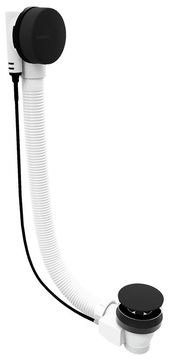 POLYSAN Komplet za kad, črna mat, dolžina 800 mm, bovden, zátka 72 mm