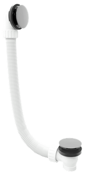 POLYSAN Klik-klak Vanová Sedežna Podpora, Prilagodljiva Višina, Kromirana, 1200mm, 72mm