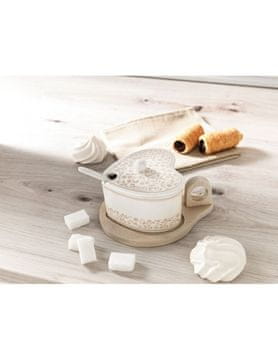 Brandani Campo ai Fiori sladkornica oblika srce 14,5x12xh7 / porcelan, les