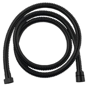SAPHO Mat Črna Kovinska Tuš Cev 150 cm - POWERFLEX
