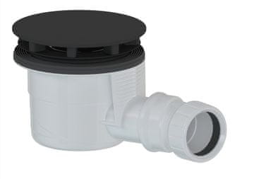 POLYSAN Vaničkov sifon s črno mat pokrov, 90mm DN40, Polysan