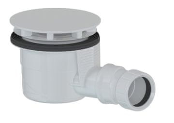 POLYSAN Odtok za tuš kad s pokrovčkom, 90mm, bela plastika, DN40