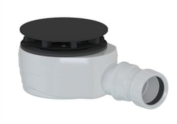 POLYSAN Sifon za Vaničko, Ø90mm, DN40, Nizki, Črna Matirana Pokrovka