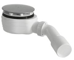 Bruckner Nizek Kromirani Sifon BRUCKNER DN40/50 za Kopalniško Kad, Ø90mm, Plastičen, Sijaj