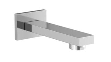 SAPHO Kopalniška stenska izlivna cev, kvadratna, 160mm, kromirana