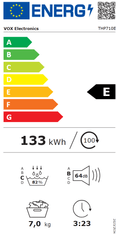 VOX electronics THP 710 E sušilni stroj, 7 kg