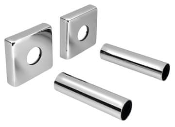 SAPHO Komplet kromiranih kvadratnih rozet SAPHO, 50x50 mm, brušeno nerjaveče jeklo