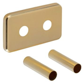 SAPHO Priključna pravokotna rozeta za TWIN, mat zlata