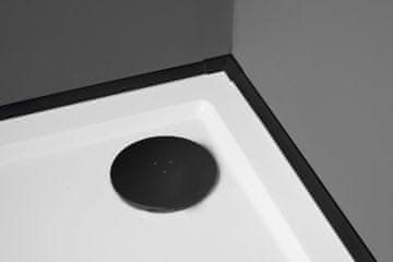 POLYSAN Črna mat zaključna letvica za banje, 2x1950mm, z vogalnikom in zaključkom
