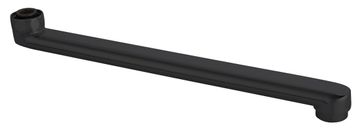 AQUALINE AQUALINE Ploščato Izlivno Rameno za Pipo, Mat Črna, Dolžina 320mm