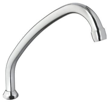 AQUALINE Univerzalni kromiran izliv za pipo, 195mm, tip-J, Geberit