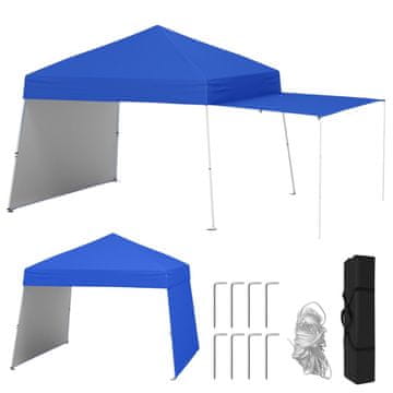 Northix Pop-up paviljonski šotor z nadstreškom, 430x280 cm z zamenljivimi stranskimi stenami