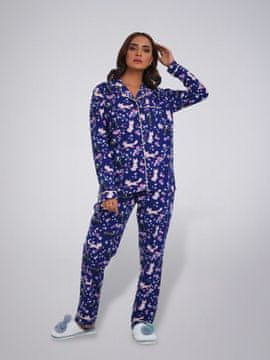 LEAFLETIC Ženski potiskan dolg komplet za spanje