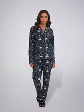 LEAFLETIC Ženski potiskan dolg komplet za spanje